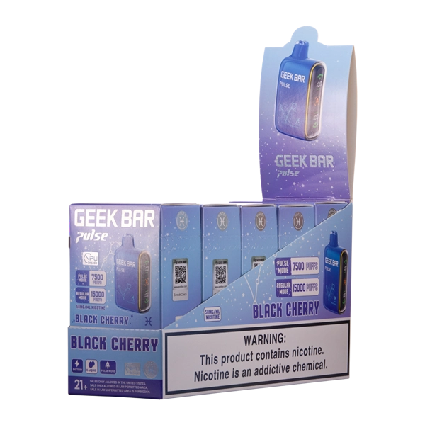 Geek Bar Pulse device with sour fcuking fab flavor packaging