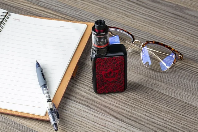 Colorful vape bottles and devices with a lush flavor label