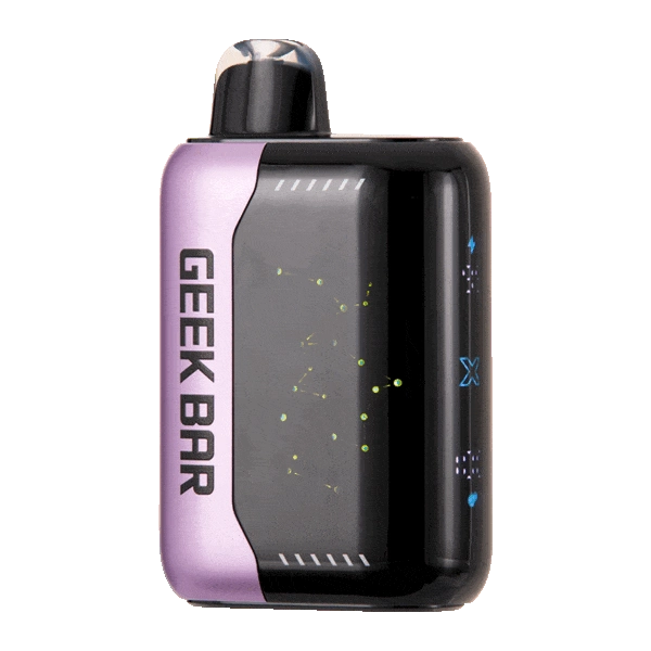 white peach raspberry geek vape device with flavor profile description